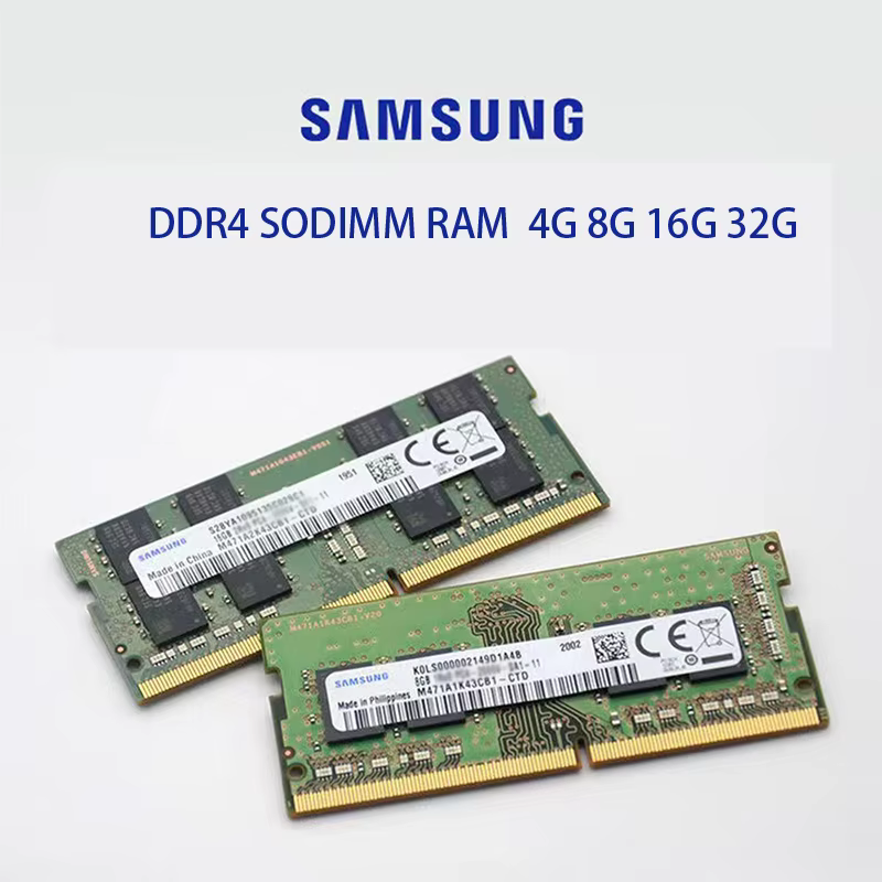 رم لپتاپ سامسونگ تککاناله ظرفیت 16 گیگابایت DDR4 فرکانس 3200 مگاهرتز تایمینگ CL22 | SAMSUNG SODIMM 16GB DDR4 3200MHz CL22 Laptop RAM