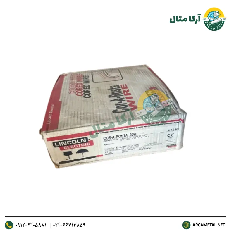 سیم جوش Co2 استیل 309LT1 توپودری برند لینکلن