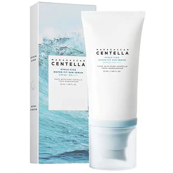 ضدآفتاب آبرسان سنتلا هیالو سیکا SKIN 1004 بی رنگ با SPF 50 حجم 50ml