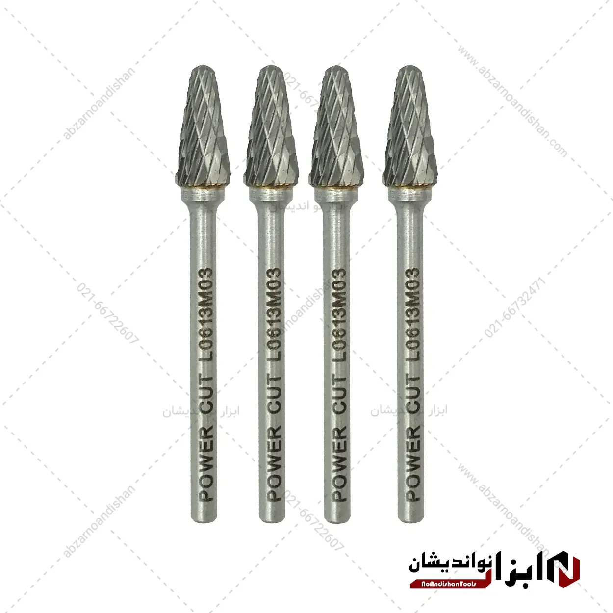 فرز فرم مینیاتوری مدل کله قندی کارگیر بلند L سایز 6 برند پاور کات