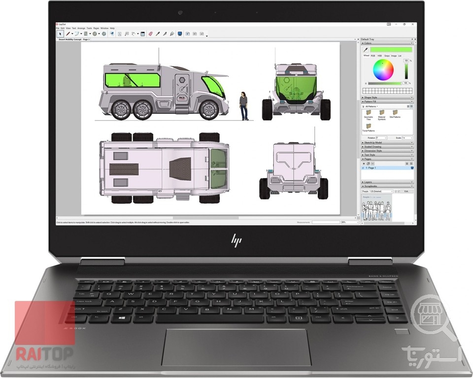 لپ تاپ ورکستیشن 15 اینچی HP مدل ZBook Studio x360 G5