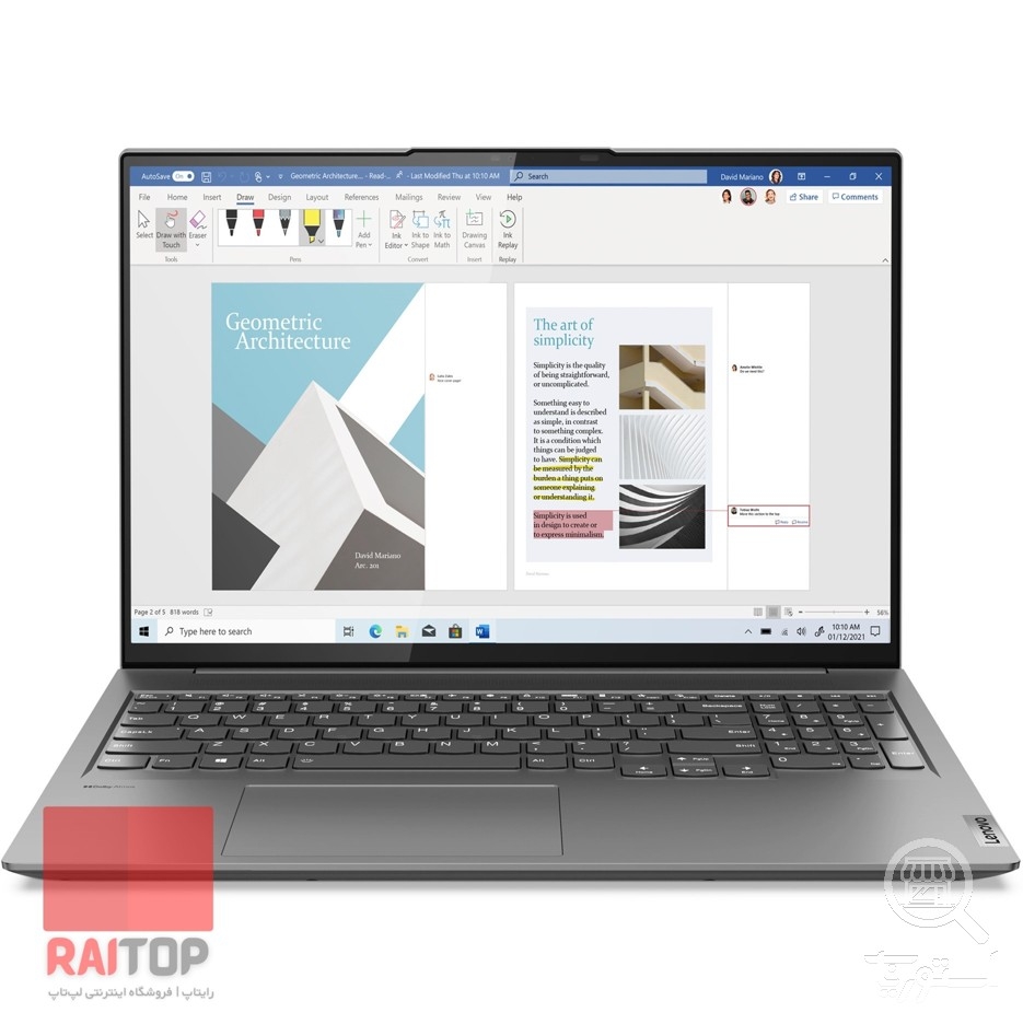لپ تاپ 16 اینچی Lenovo مدل Yoga Slim 7 Pro 16ACH6