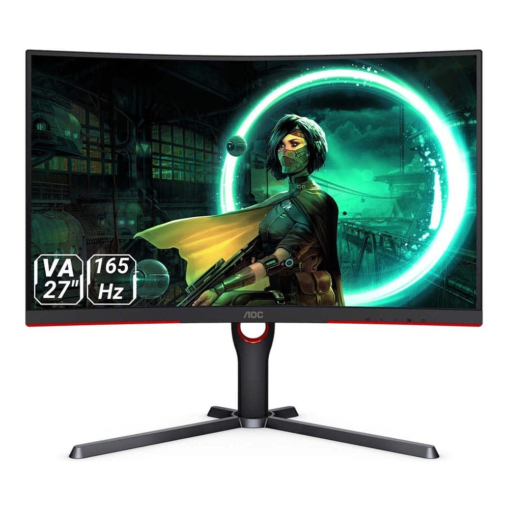 مانیتور گیمینگ 27 اینچ خمیده ای او سی مدل AOC C27G3 با پنل VA و 165 هرتز