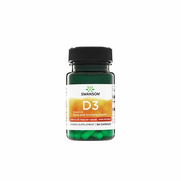 ویتامین D3 سوانسون ۱۰۰۰ واحد - Swanson D3 1,000 IU 60 Capsules