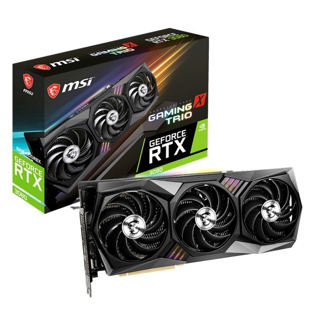 کارت گرافیک گیگابایت MSI GEFORCE RTX-3080 X TRIO با حافظه 10 گیگابایت