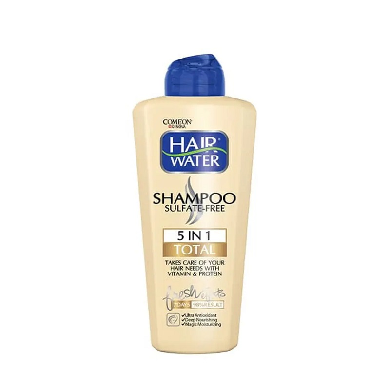 شامپو زنانه بدون سولفات توتال 5 در 1 هیرواتر کامان Hair Water Shampoo 5 In 1 Total COMEON