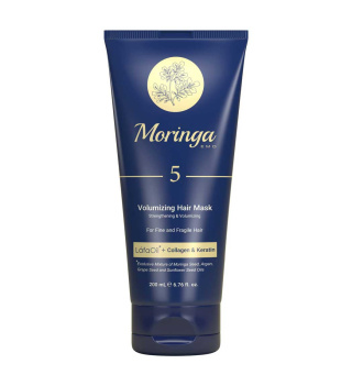 ماسک مو حجم دهنده 5 مورینگا امو مناسب موهای نازک و شکننده (Moringa Volumizing Hair Mask No5 200ml)