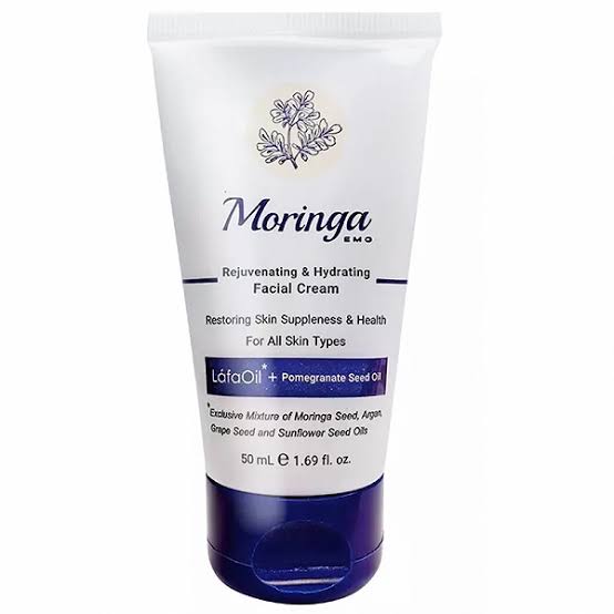 آبرسان و جوانکننده صورت مورینگا مناسب انواع پوست (Moringa moisturizing and rejuvenating cream for all skin types 50ml)