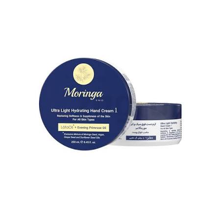 کرم آبرسان دست 1 مورینگا مناسب انواع پوست (Moringa Emo No.1 Hydrating Hand Cream For All Skin Types 250ml)