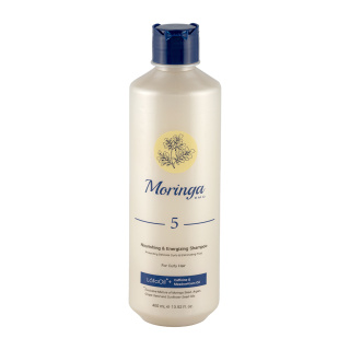 شامپو مغذی و انرژیبخش 5 مناسب موهای فر مورینگا (Moringa Emo 5 Nourishing Shampoo For Curly Hair 400ml)