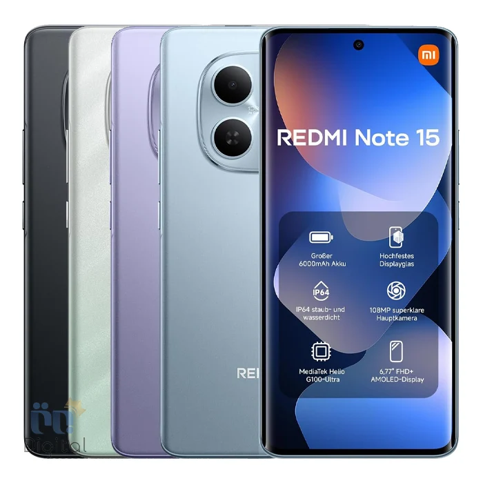 گوشی موبایل شیائومی مدل Redmi Note 15 4G حافظه ۲۵۶ گیگابایت با رم ۸ گیگابایت