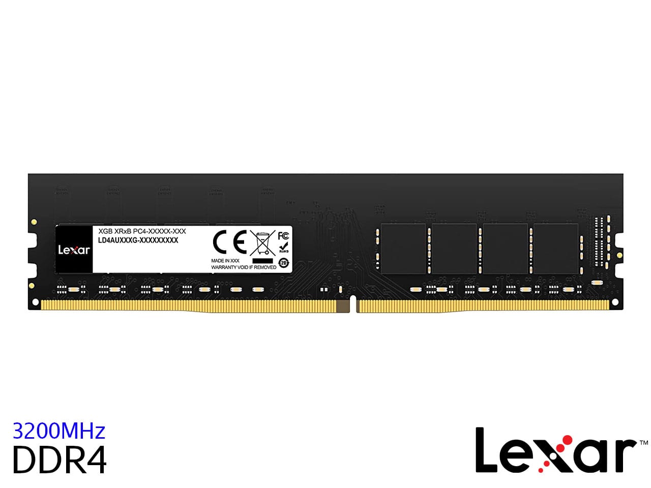 رم دسکتاپ DDR4 لکسار 3200MHz ظرفیت 16 گیگابایت Lexar