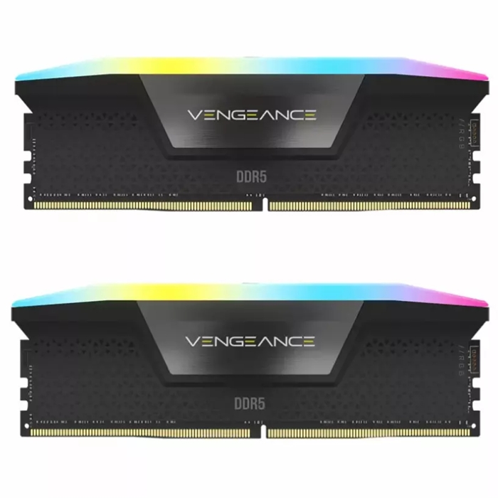 رم کامپیوتر DDR5 دو کاناله 5600 مگاهرتز CL40 کورسیر مدل VENGEANCE RGB ظرفیت 64 گیگابایت
