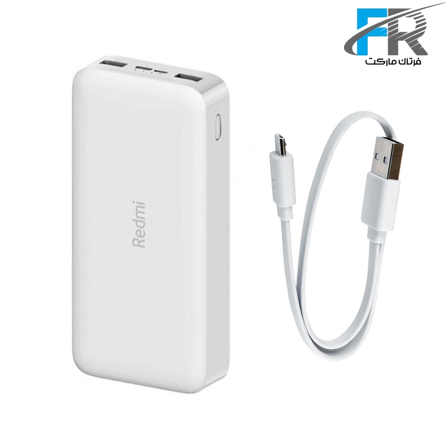 شارژر همراه شیائومی مدل Redmi PB200LZM ظرفیت 20000 میلیآمپر ساعت همراه کابل microUSB