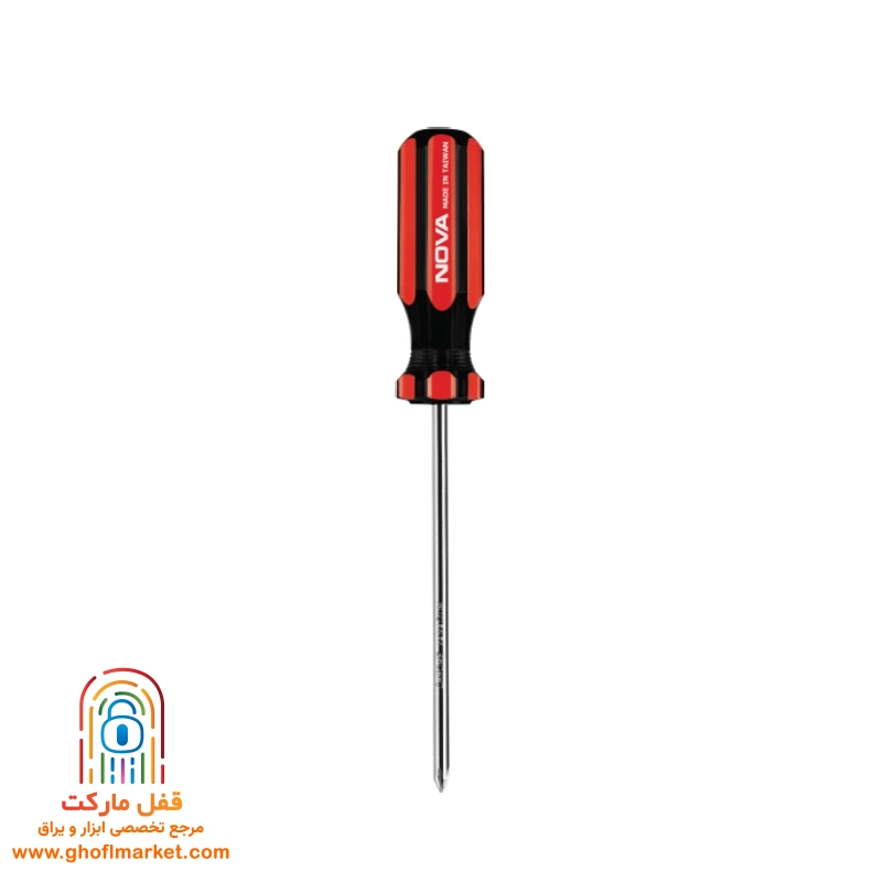 پیچ گوشتی چهارسو 125×6 دسته سلولزی تایوان نووا مدل NTS-1728