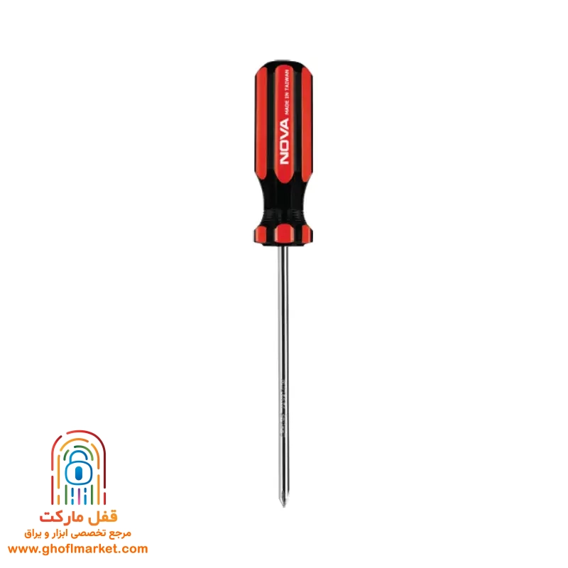 پیچ گوشتی چهارسو 150×5 دسته سلولزی تایوان نووا مدل NTS-1725