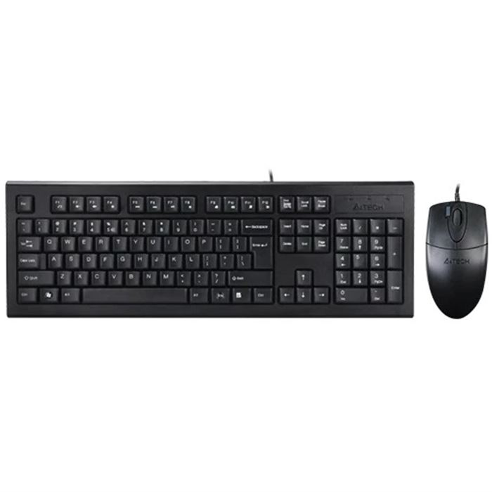 کیبورد و ماوس باسیم ای فورتک KR-8520DS با حروف فارسی