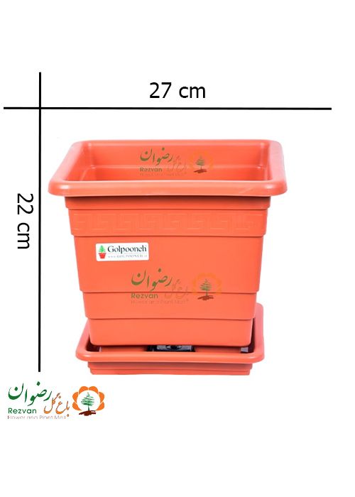 گلدان گلپونه چهار گوش مدل:ZF-114 (دارای رنگبندی متنوع)