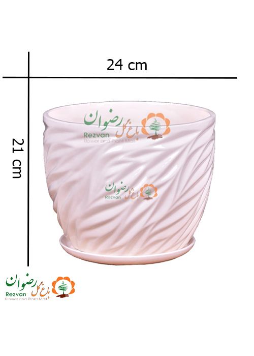گلدان سرامیکی برگی ارتفاع 21