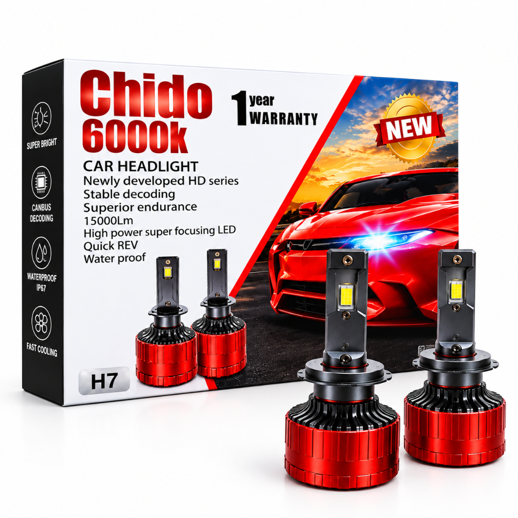 هدلایت تیکار مدل Chido 2026 پایه H11بسته دوعددی