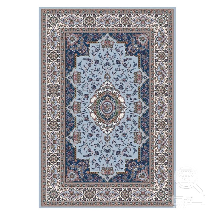 فرشینه مخمل ترک طرح ترنج آسمانی کد U9-547