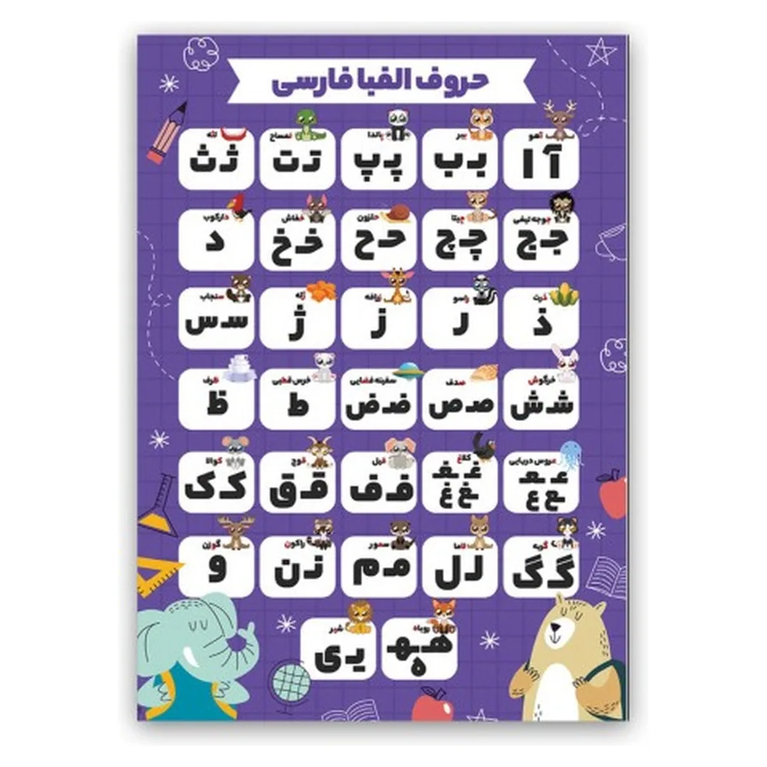 فرشینه مخمل ترک طرح الفبای فارسی کد C3-181