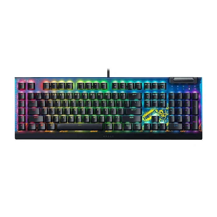 کیبورد مکانیکال گیمینگ ریزر مدل Blackwidow V4 X Fortnite Edition