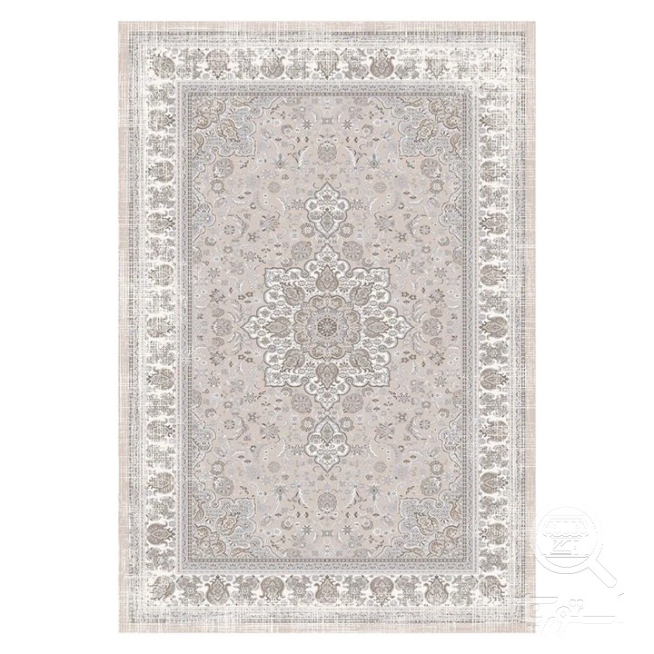 فرشینه مخمل ترک طرح ترنج مرواریدی کد U9-526