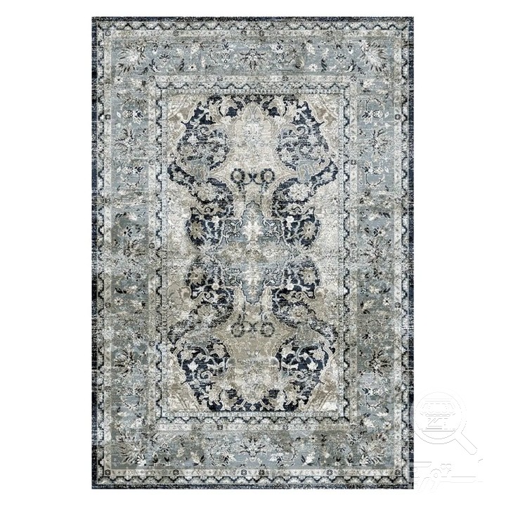 فرشینه مخمل ترک طرح اسلیمی دودی کد U9-513
