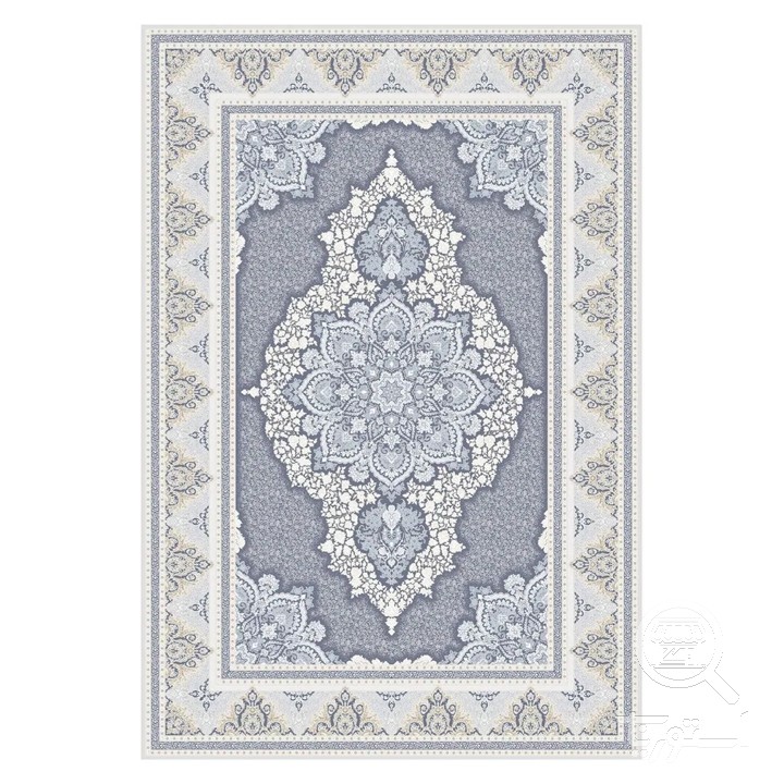 فرشینه مخمل ترک طرح ترنج یاسی کد U9-501