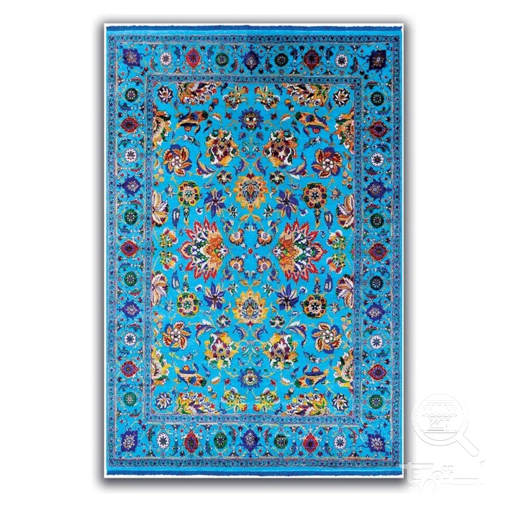فرشینه مخمل ترک طرح افشان آسمانی کد A4-043