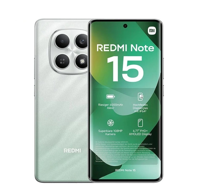 گوشی موبايل شیائومی مدل Redmi Note 15 4G ظرفیت 256 گیگابایت رم 8 گیگابایت