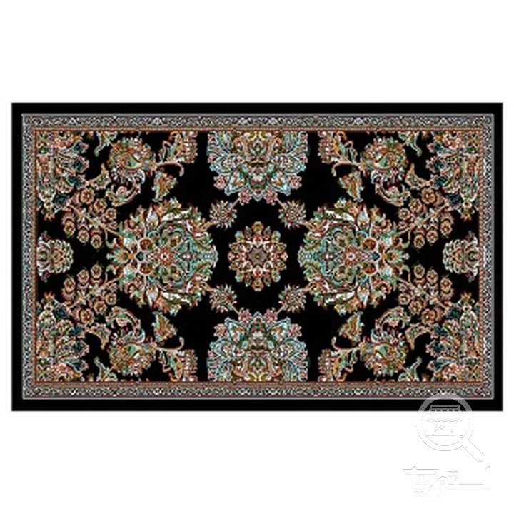 فرشینه مخمل ترک طرح اسلیمی زغالی کد R4-188
