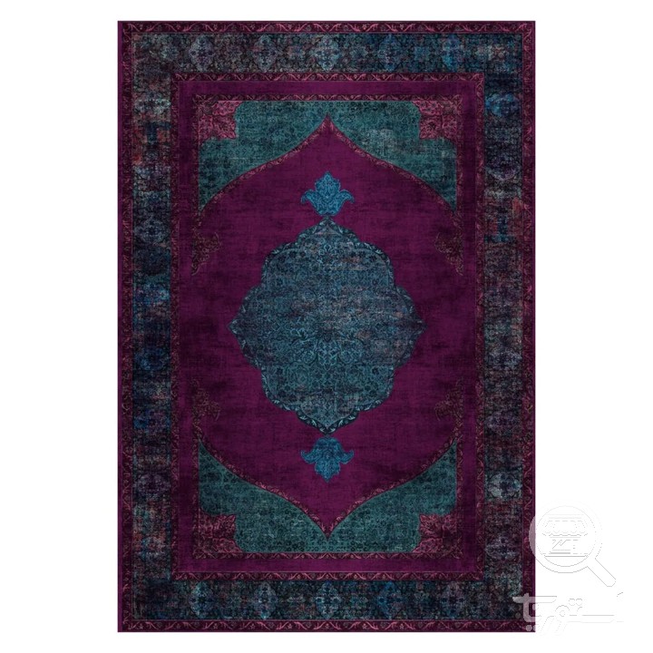 فرشینه مخمل ترک طرح وینتیج یاسی کد U5-119