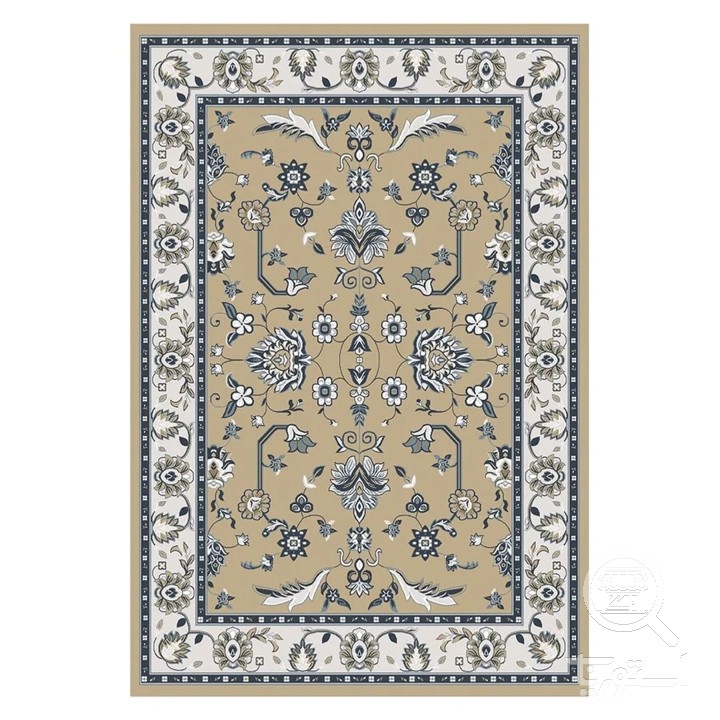 فرشینه مخمل ترک طرح افشان شتری کد U9-509