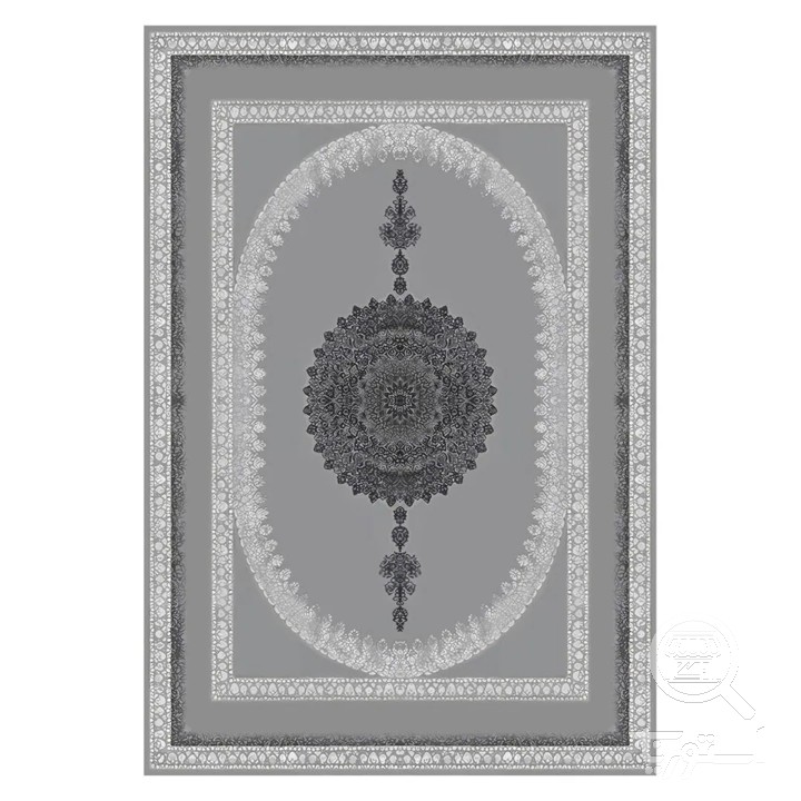 فرشینه مخمل ترک طرح ساده طوسی کد U5-24