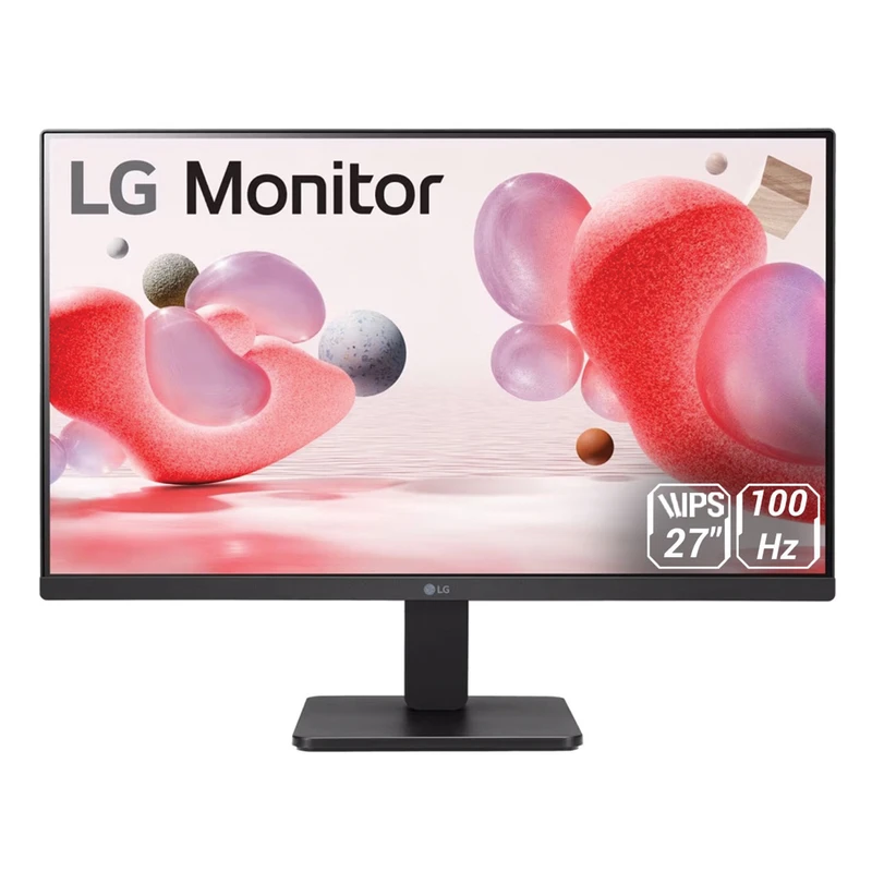 مانیتور 27 اینچ ال جی مدل 27MR400-B، رزولوشن Full HD، نرخ بروزرسانی 100 هرتز، پنل IPS، دارای درگاه ارتباطی HDMI 1.4،VGA، حالت گیمینگ FreeSync
