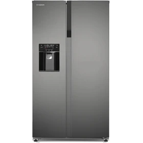 یخچال فریزر ساید بای ساید اتوماتیک ایکس ویژن مدل -HS600 SIرنگ نقره ای – پس کرایه