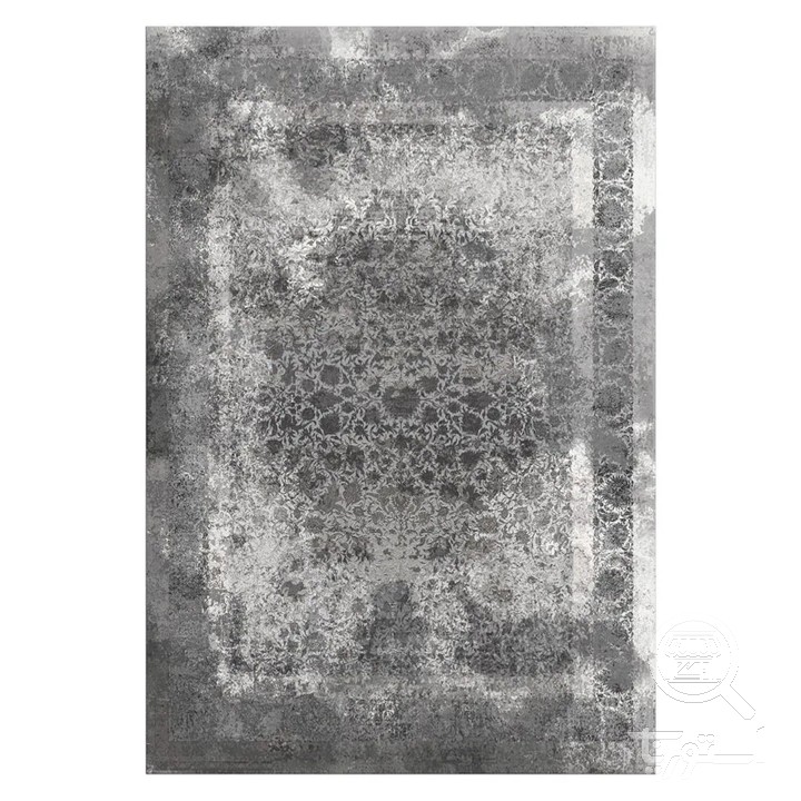فرشینه مخمل ترک طرح افشان دودی کد L8-644