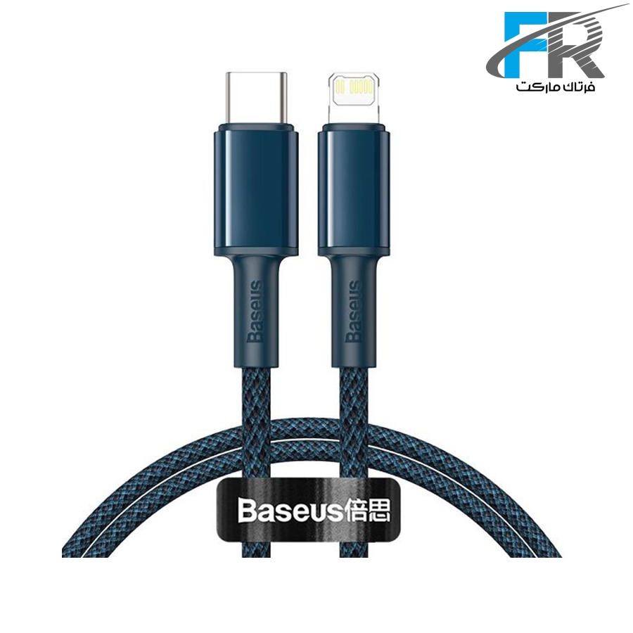 کابل تبدیل Type-C به لایتنینگ باسئوس مدل High Density Braided 20W CATLGD-A طول 2 متر