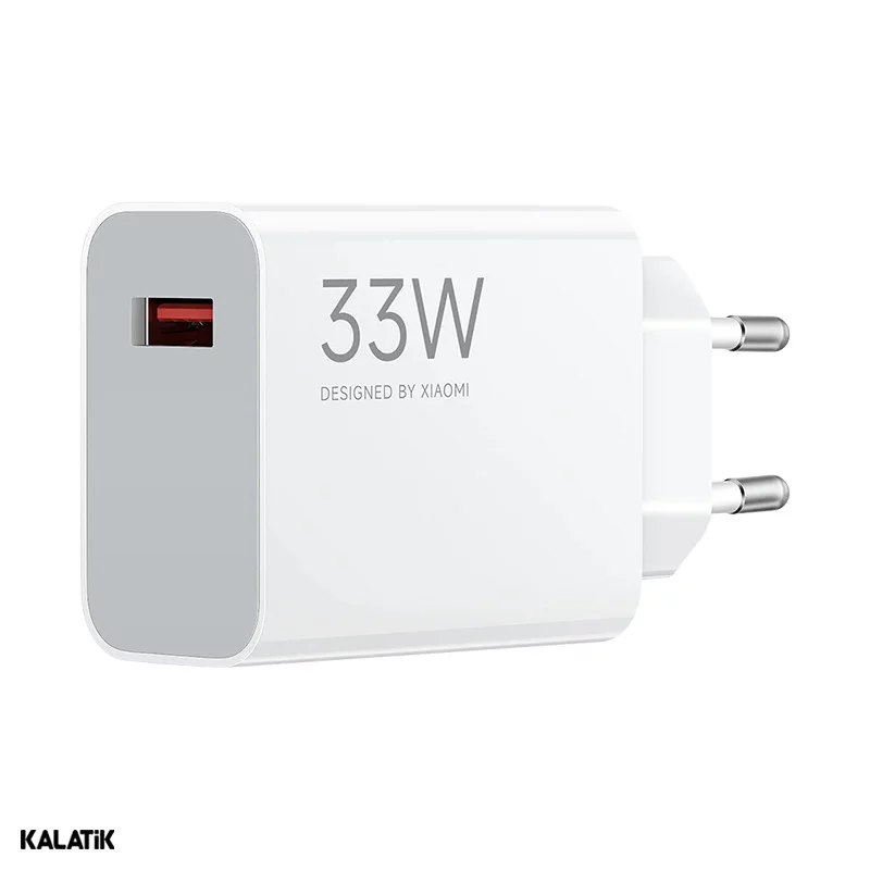 شارژر دیواری 33W شیائومی سرکارتنی مدل MDY-16-EF فست تک پورت دو پین-شارسل
