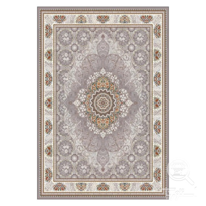 فرشینه مخمل ترک طرح ترنج یاسی کد U5-09