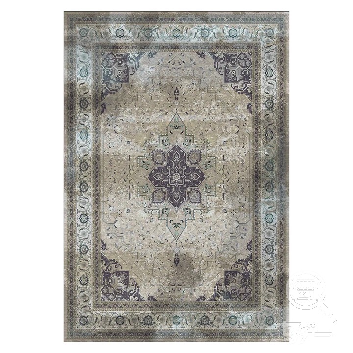 فرشینه مخمل ترک طرح هندسی شکری کد L6-139