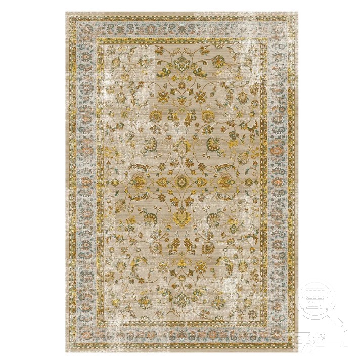 فرشینه مخمل ترک طرح افشان زرین کد U9-451