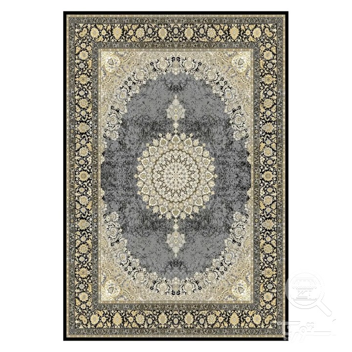 فرشینه مخمل ترک طرح ترنج طلایی کد U5-60