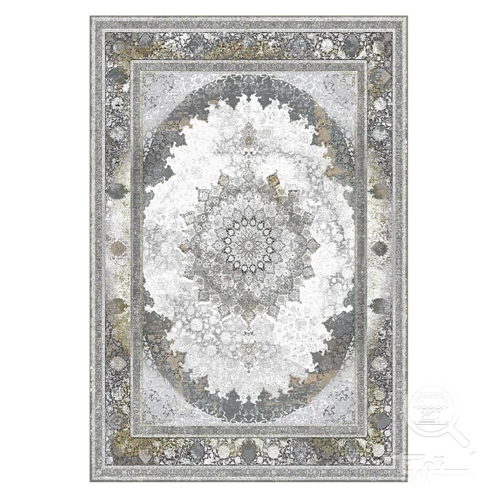 فرشینه مخمل ترک طرح شمسه سیمین کد L6-192