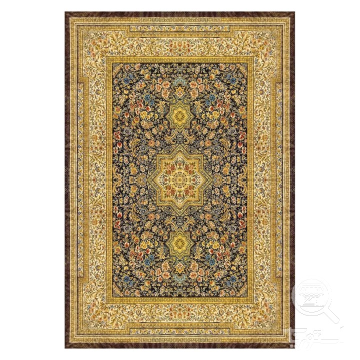 فرشینه مخمل ترک طرح افشان طلایی کد U5-76