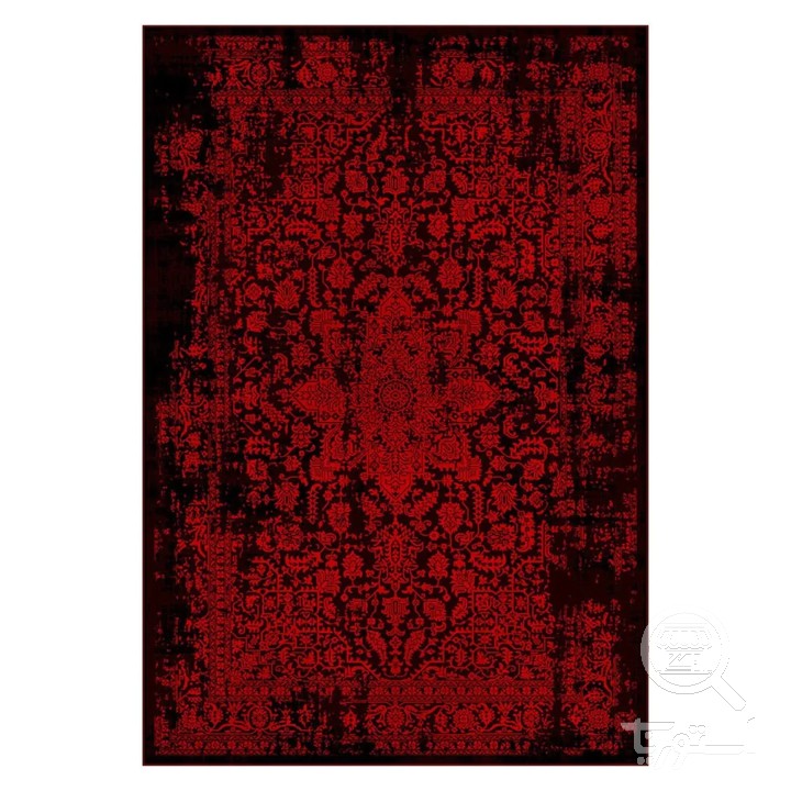 فرشینه مخمل ترک طرح پتینه زغالی کد U5-117