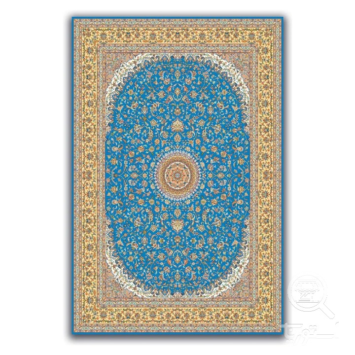 فرشینه مخمل ترک طرح ترنج آسمانی کد A4-014