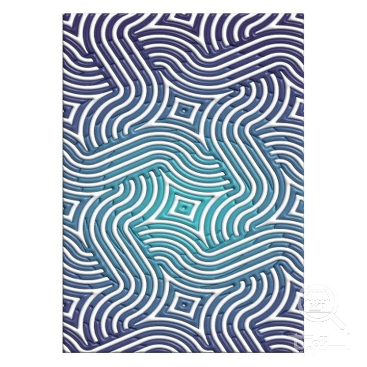 فرشینه مخمل ترک طرح آبستره فیروزه ای کد 3-9101